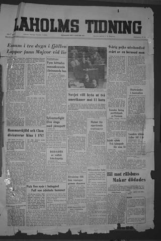 Förstasidan, Måndag 3 januari 1955