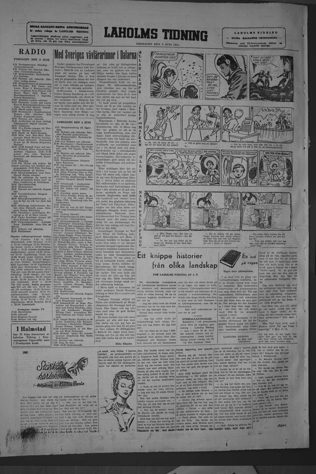Laholms Tidning Fredag 3 juni 1955, sida 8