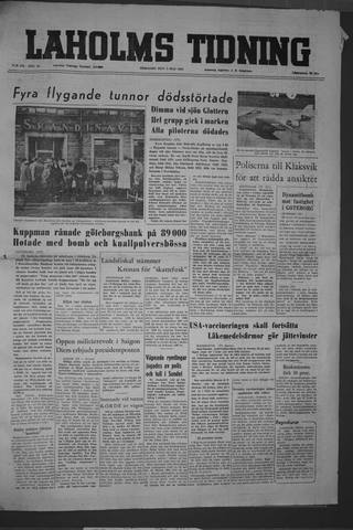 Förstasidan, Tisdag 3 maj 1955