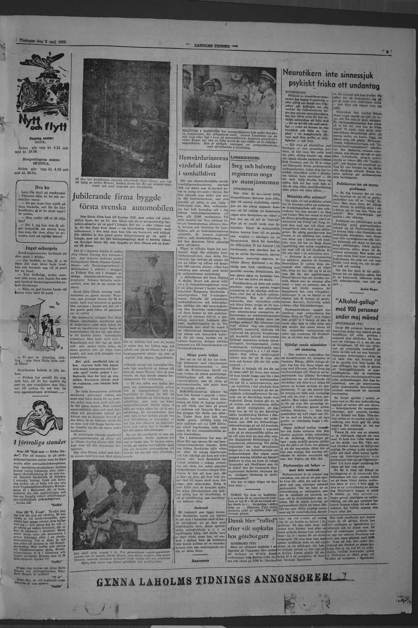 Laholms Tidning Tisdag 3 maj 1955, sida 5