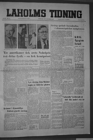 Förstasidan, Torsdag 3 november 1955