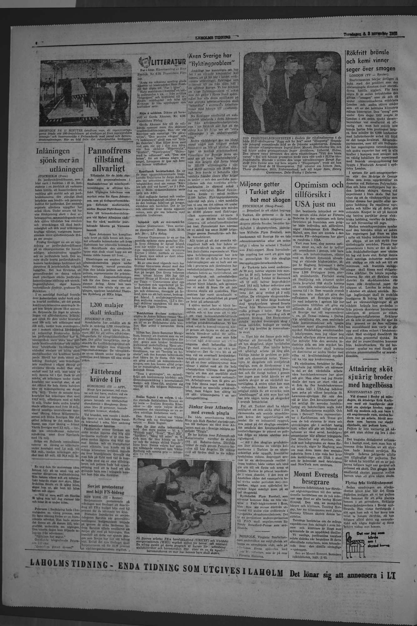 Laholms Tidning Torsdag 3 november 1955, sida 6