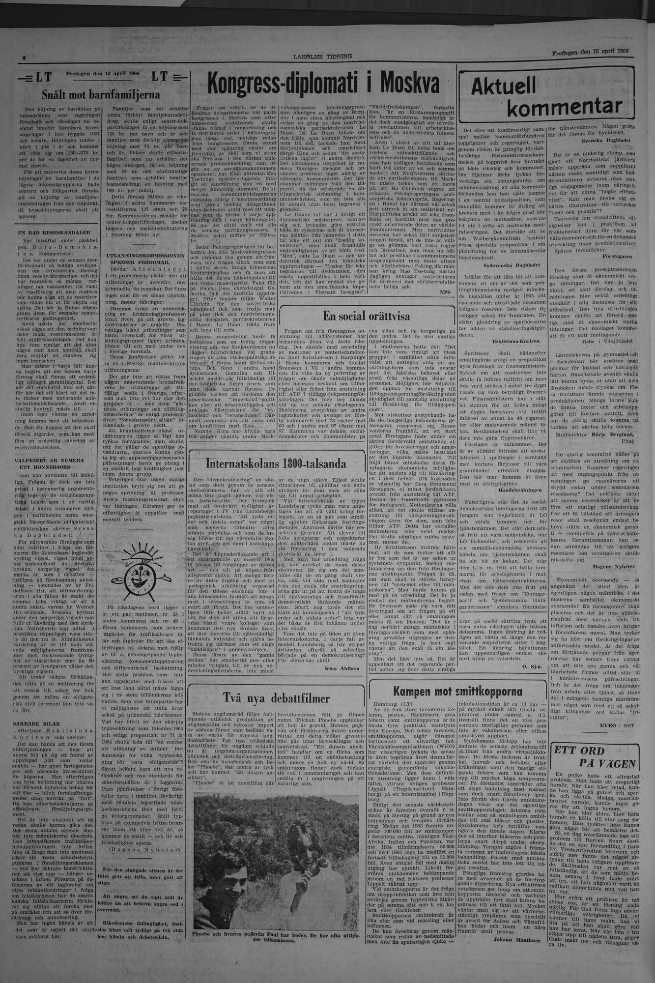 Laholms Tidning Fredag 15 april 1966, sida 4