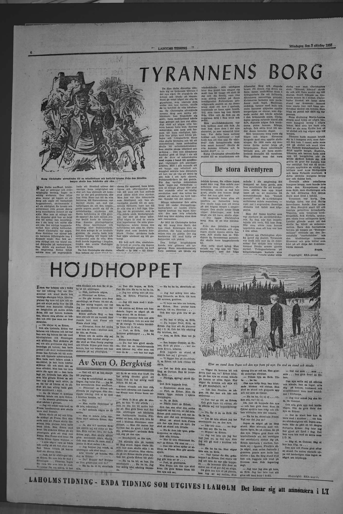 Laholms Tidning Måndag 3 oktober 1955, sida 6