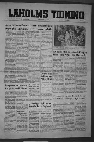 Förstasidan, Lördag 30 april 1955