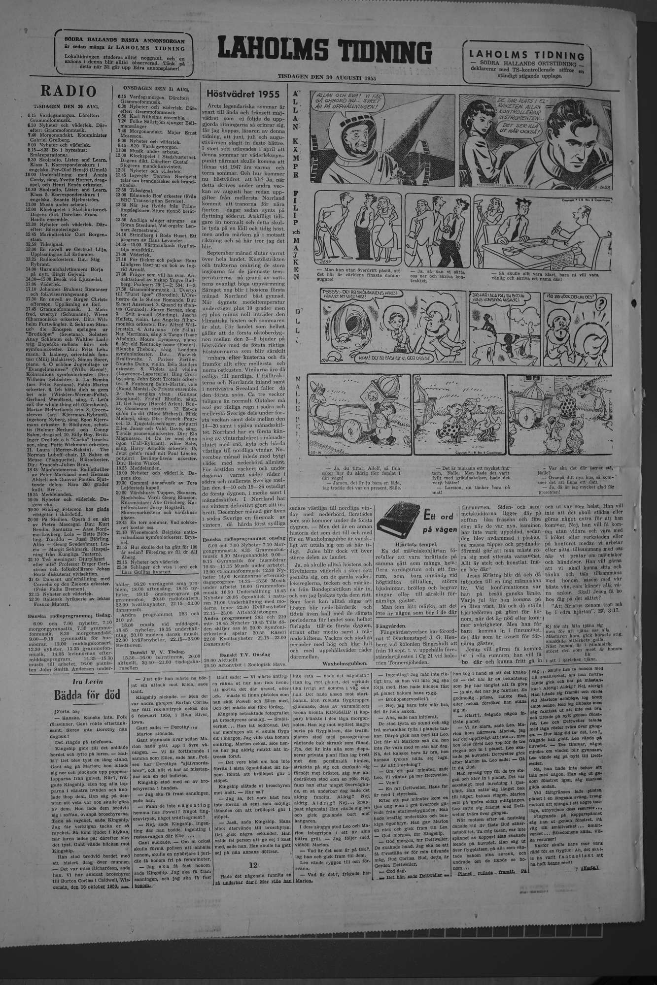 Laholms Tidning Tisdag 30 augusti 1955, sida 8