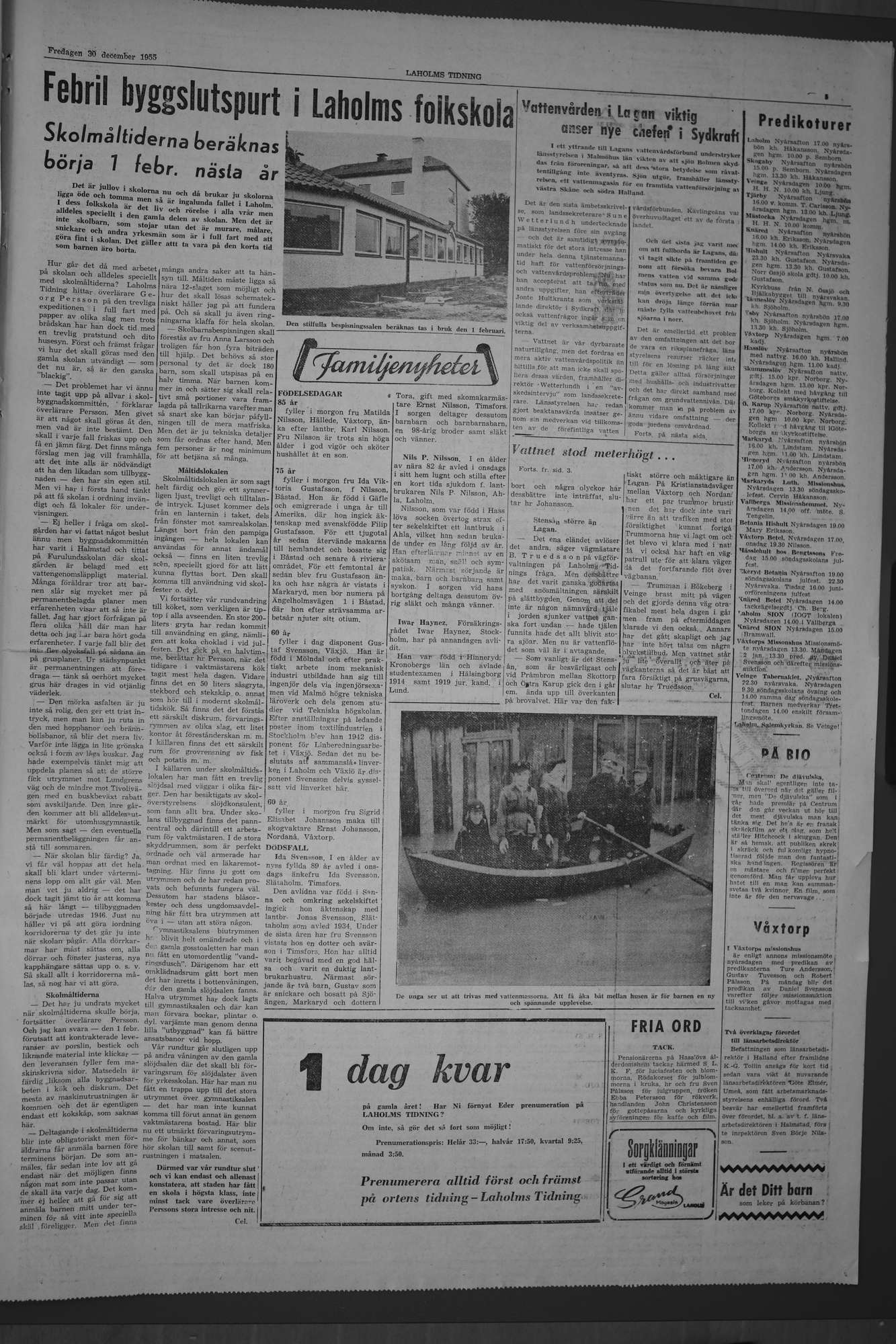 Laholms Tidning Fredag 30 december 1955, sida 5