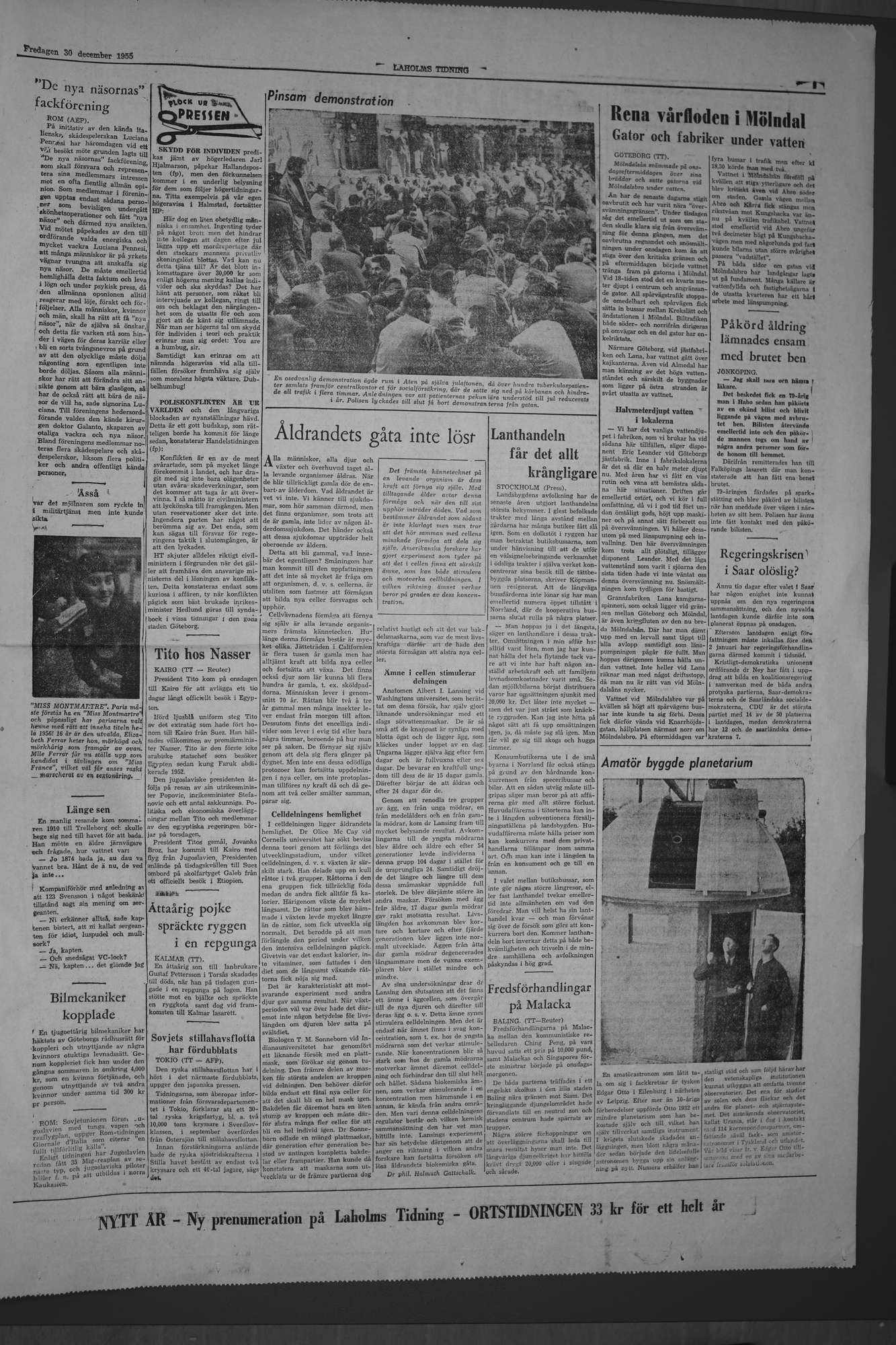 Laholms Tidning Fredag 30 december 1955, sida 7