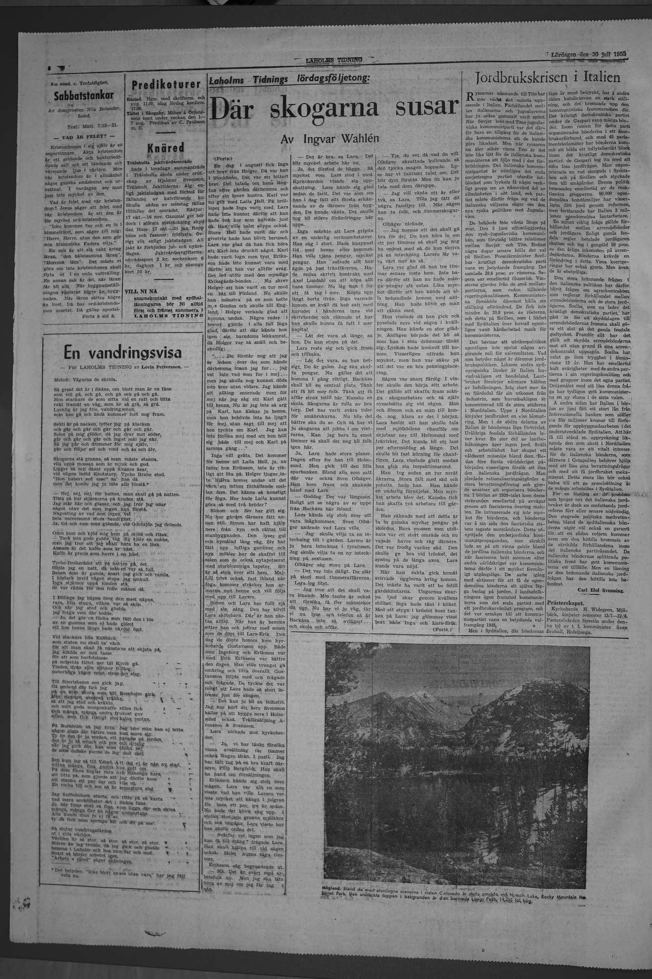 Laholms Tidning Lördag 30 juli 1955, sida 6