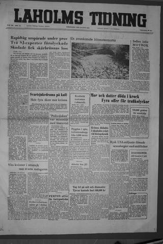 Förstasidan, Torsdag 30 juni 1955