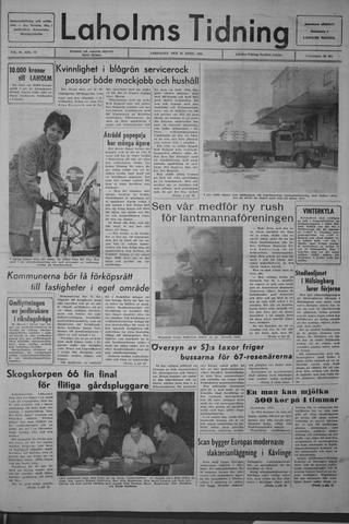 Förstasidan, Lördag 16 april 1966