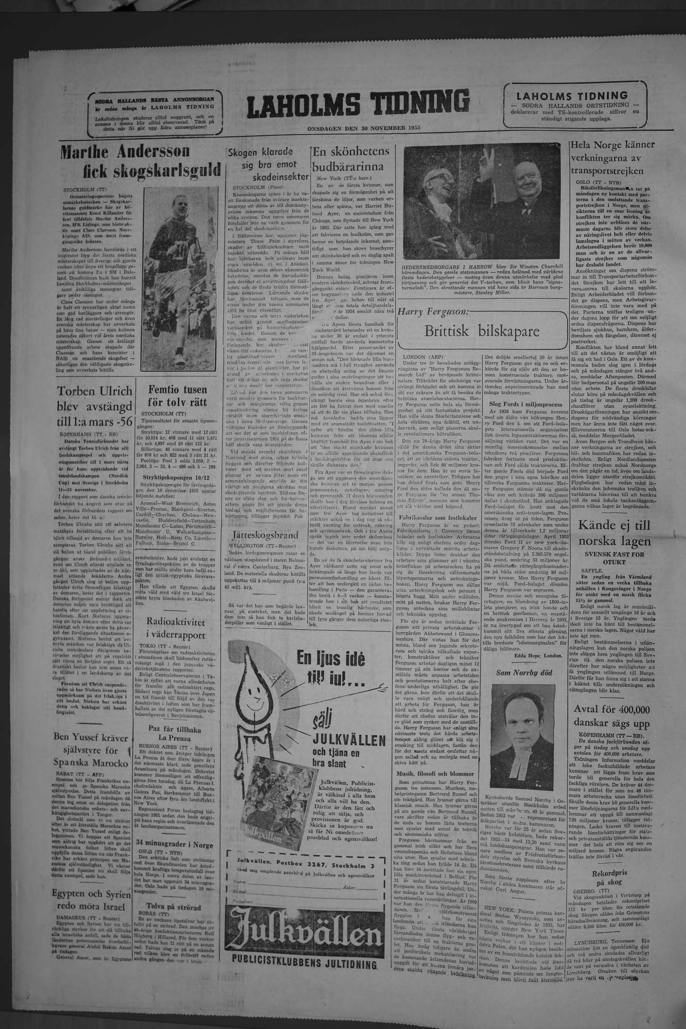 Laholms Tidning Onsdag 30 november 1955, sida 6