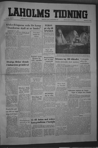 Förstasidan, Fredag 30 september 1955