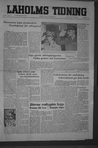 Förstasidan, Lördag 31 december 1955
