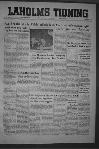 Förstasidan, Måndag 31 januari 1955