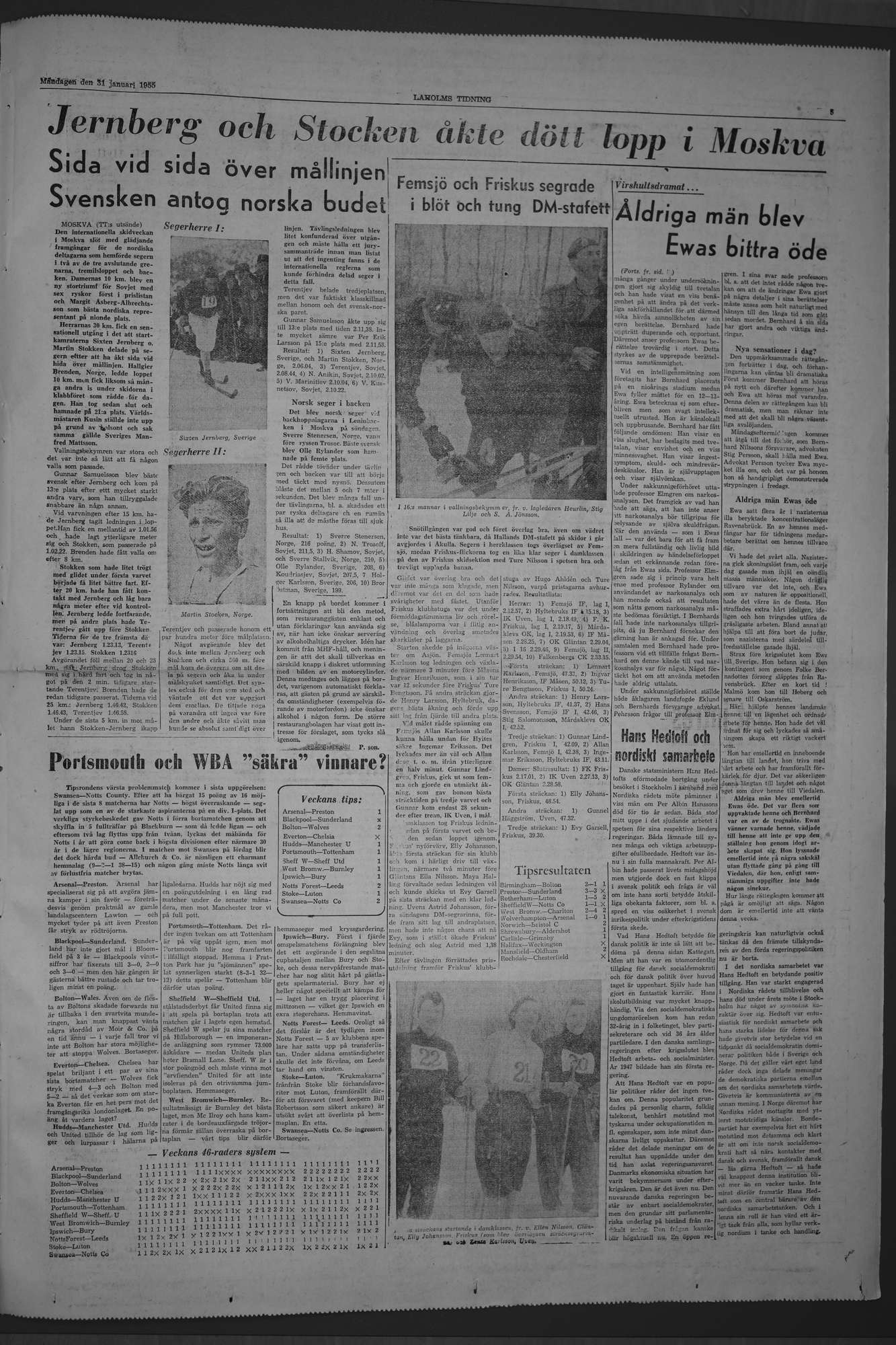 Laholms Tidning Måndag 31 januari 1955, sida 5