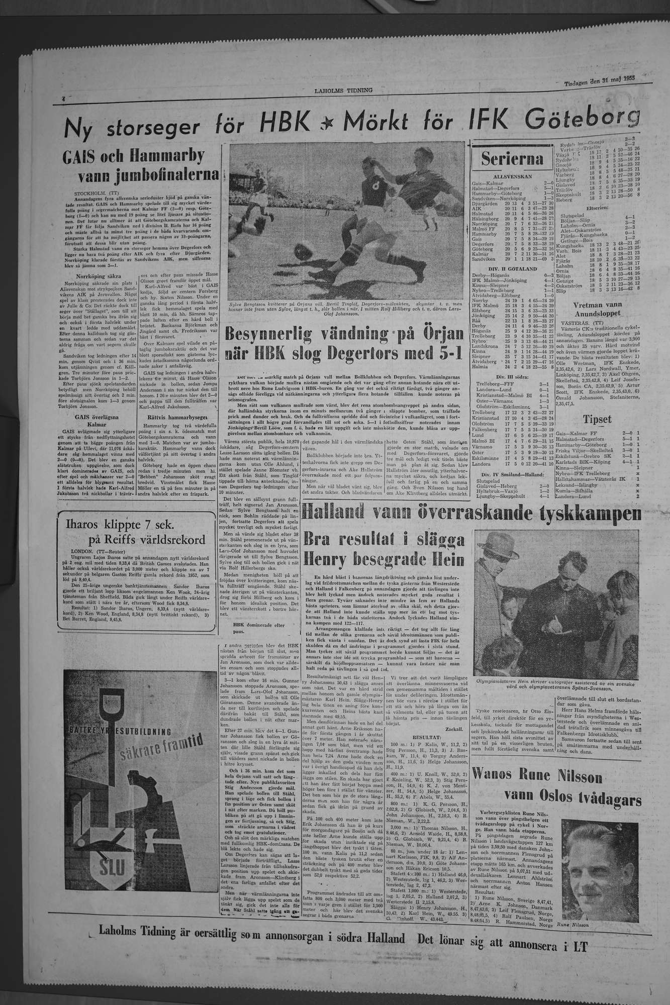 Laholms Tidning Tisdag 31 maj 1955, sida 4
