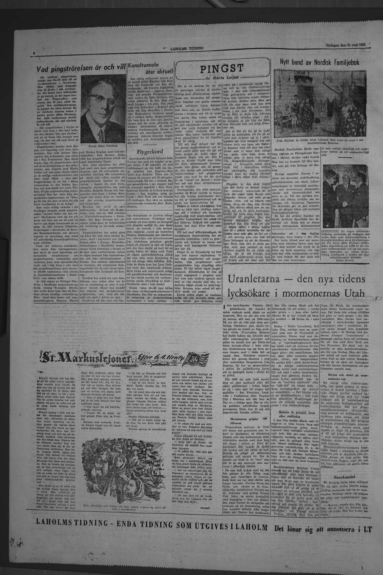 Laholms Tidning Tisdag 31 maj 1955, sida 6