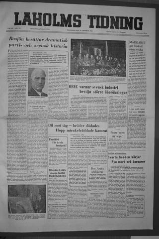 Förstasidan, Måndag 31 oktober 1955