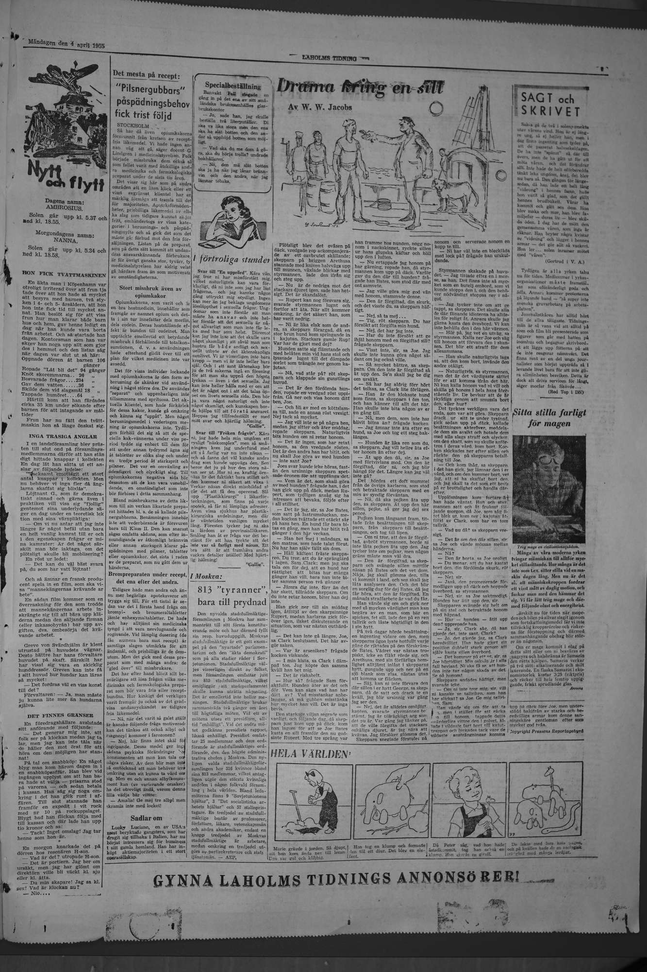 Laholms Tidning Måndag 4 april 1955, sida 7