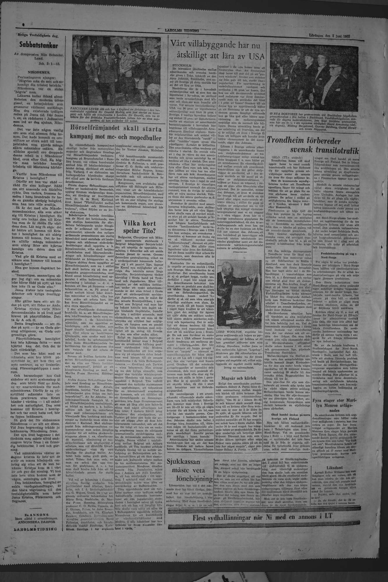 Laholms Tidning Lördag 4 juni 1955, sida 6