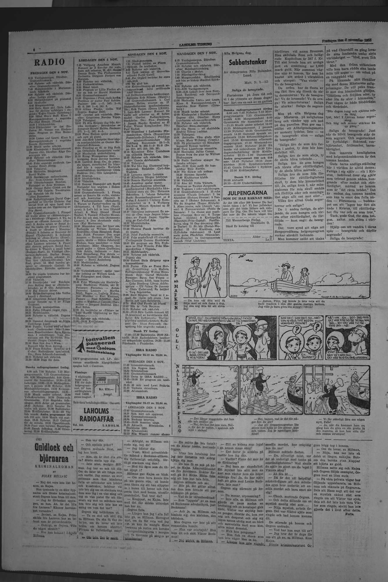 Laholms Tidning Fredag 4 november 1955, sida 6