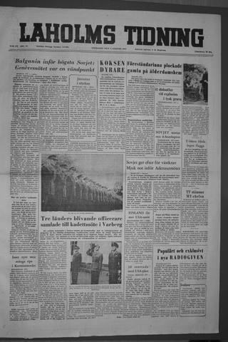 Förstasidan, Fredag 5 augusti 1955