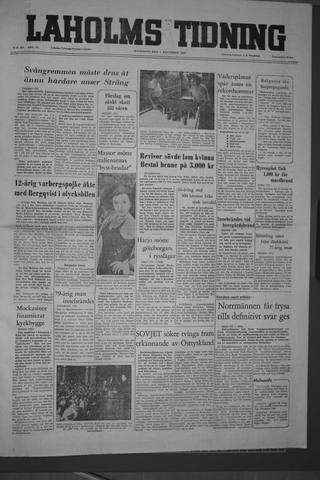 Förstasidan, Måndag 5 december 1955