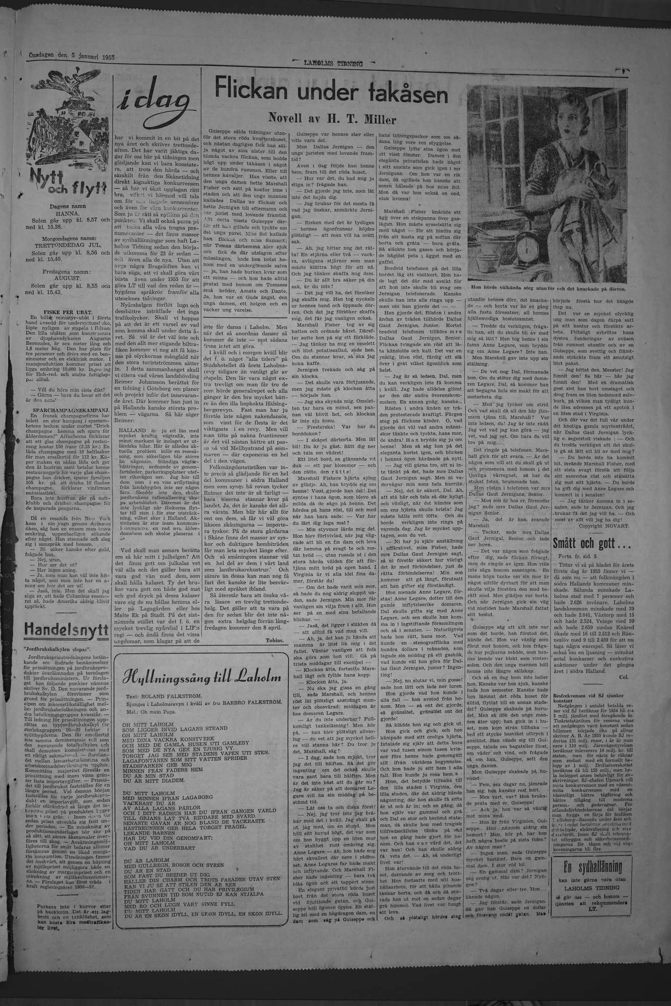 Laholms Tidning Onsdag 5 januari 1955, sida 7