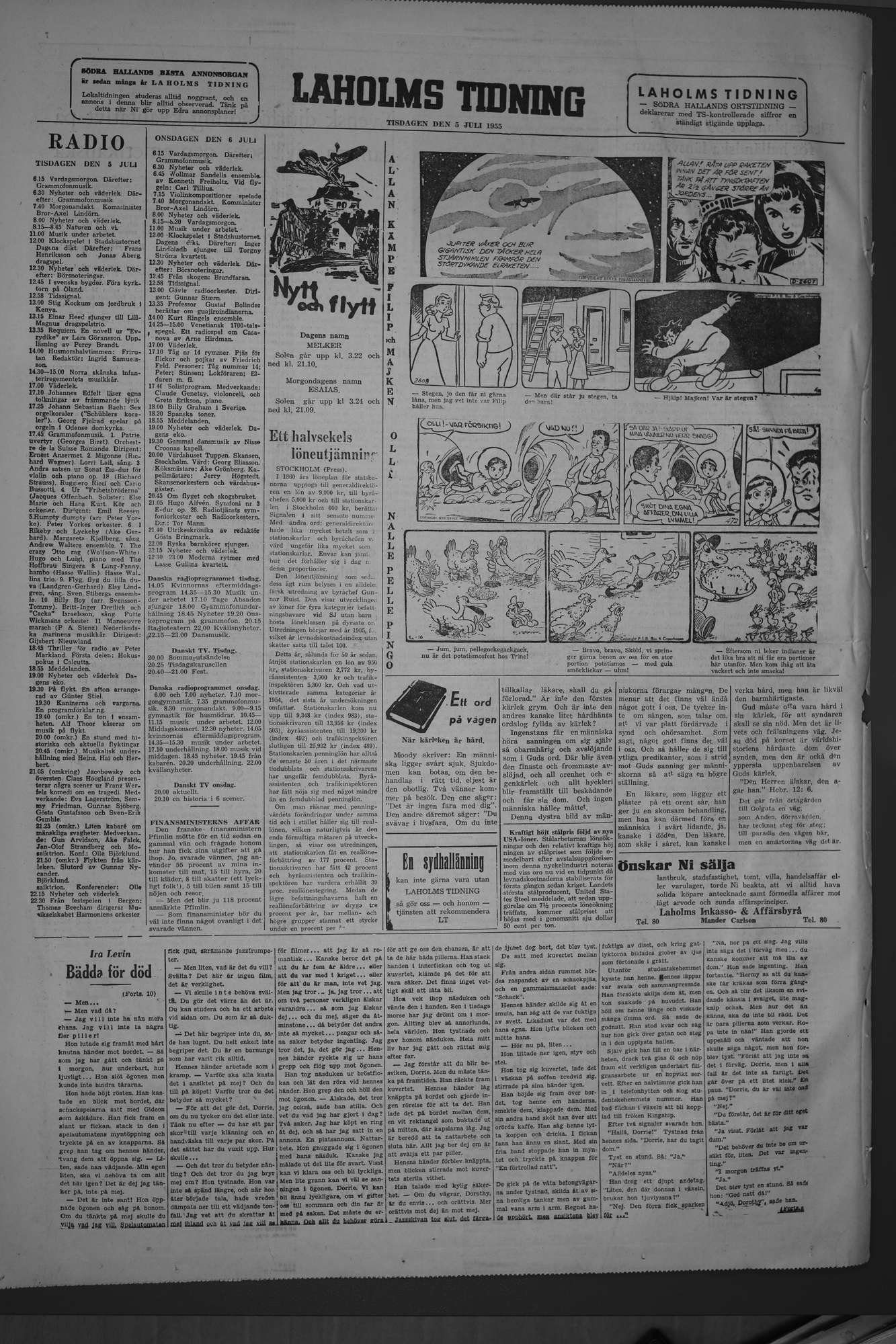 Laholms Tidning Tisdag 5 juli 1955, sida 6