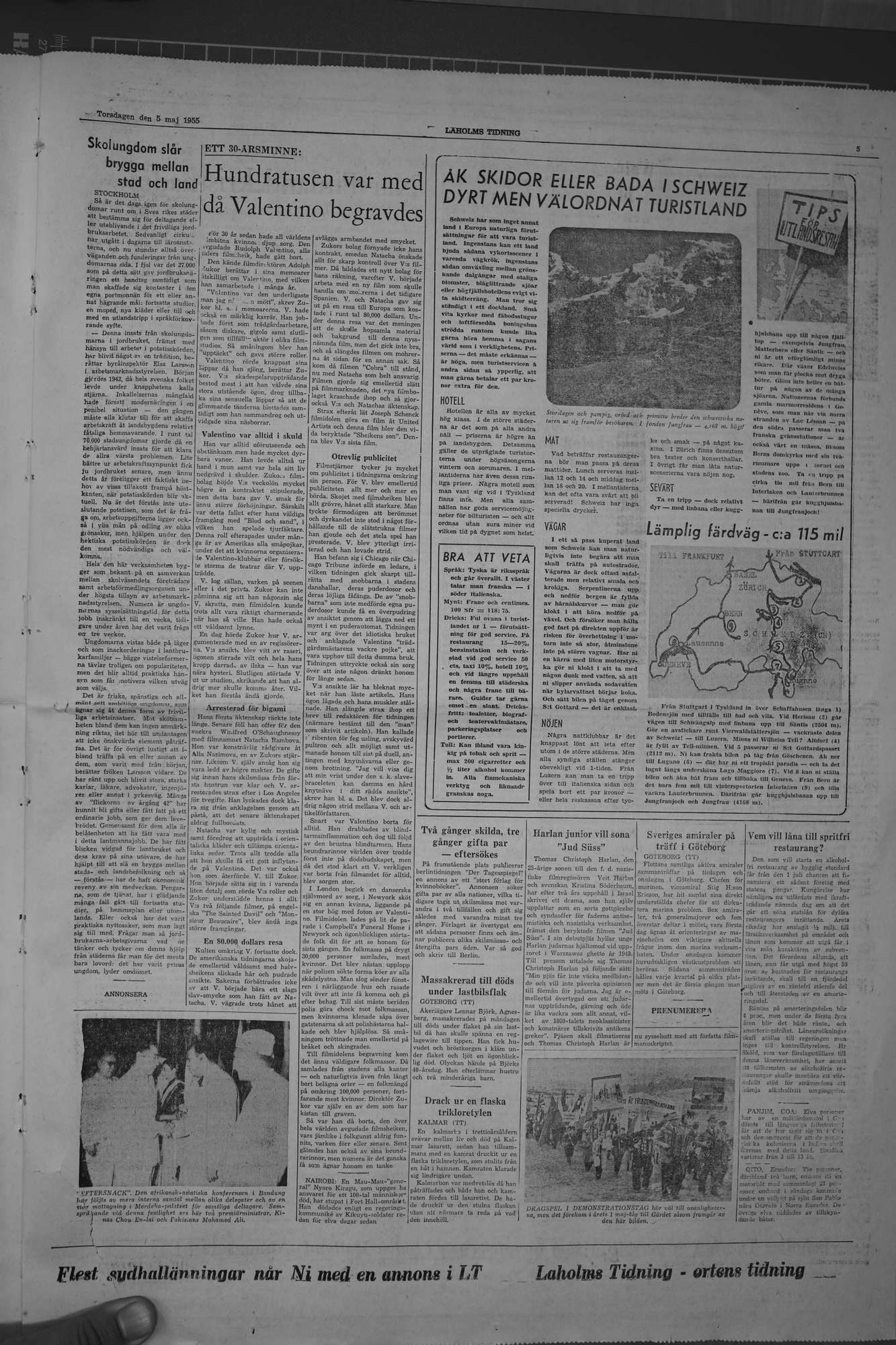 Laholms Tidning Torsdag 5 maj 1955, sida 5