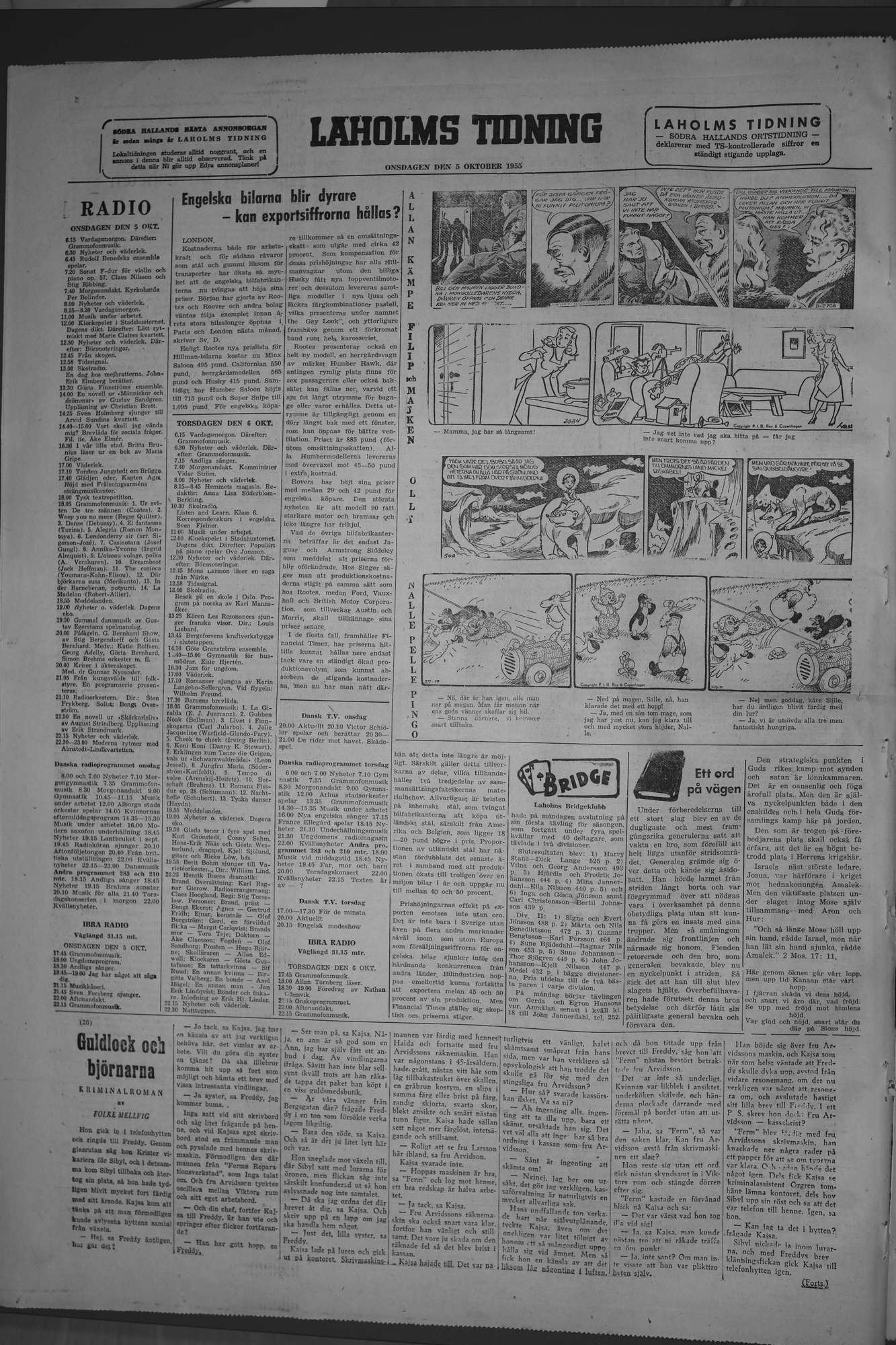 Laholms Tidning Onsdag 5 oktober 1955, sida 6