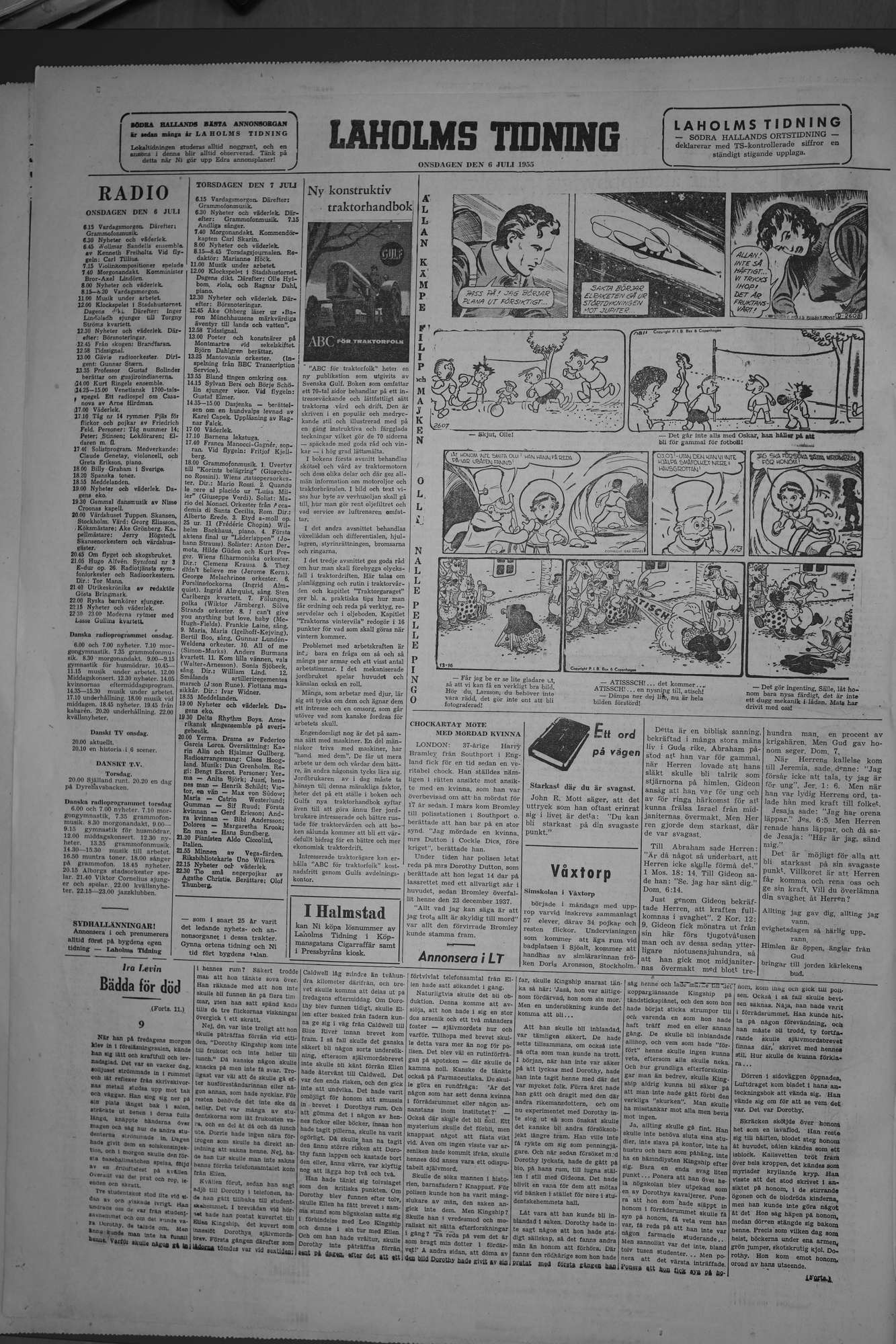 Laholms Tidning Onsdag 6 juli 1955, sida 6