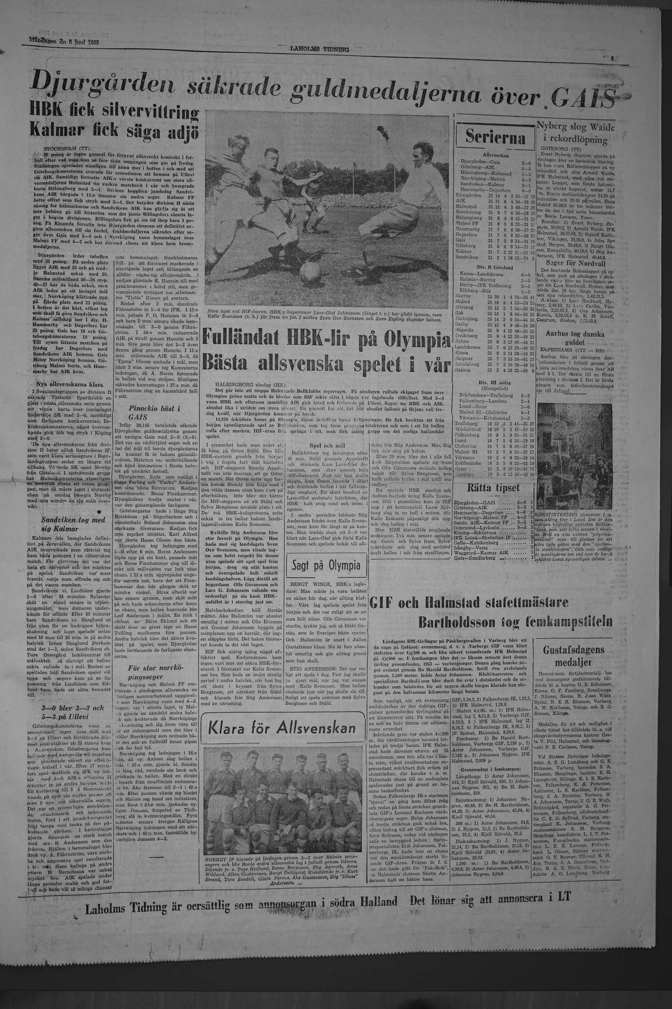 Laholms Tidning Måndag 6 juni 1955, sida 5