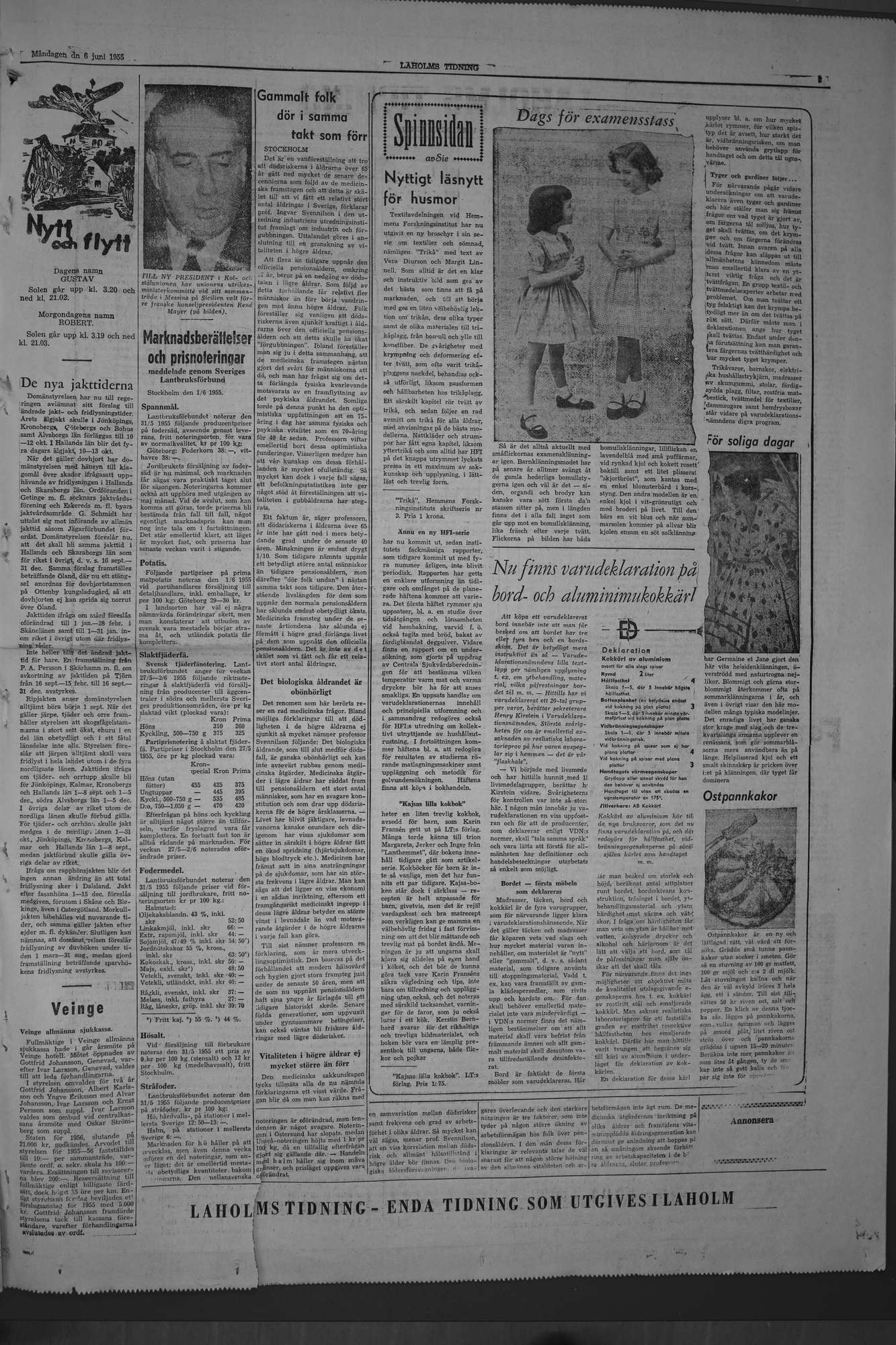 Laholms Tidning Måndag 6 juni 1955, sida 7