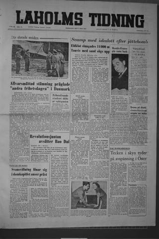 Förstasidan, Fredag 6 maj 1955