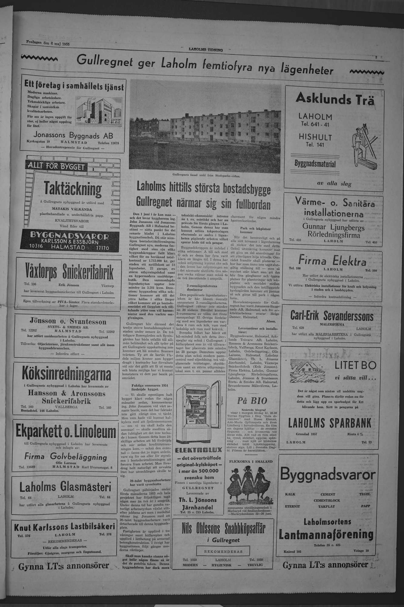 Laholms Tidning Fredag 6 maj 1955, sida 5