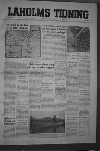 Förstasidan, Torsdag 6 oktober 1955