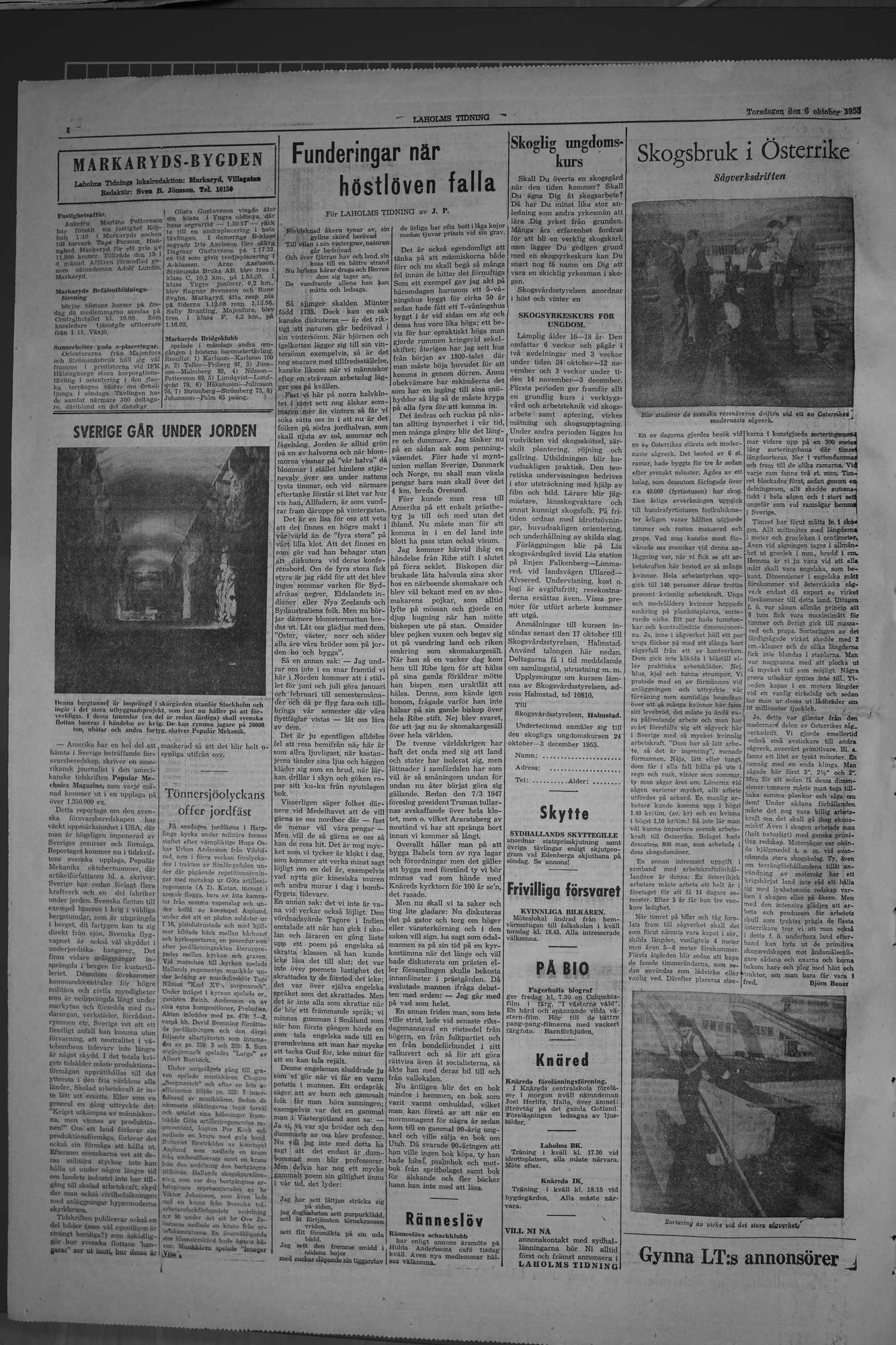 Laholms Tidning Torsdag 6 oktober 1955, sida 4