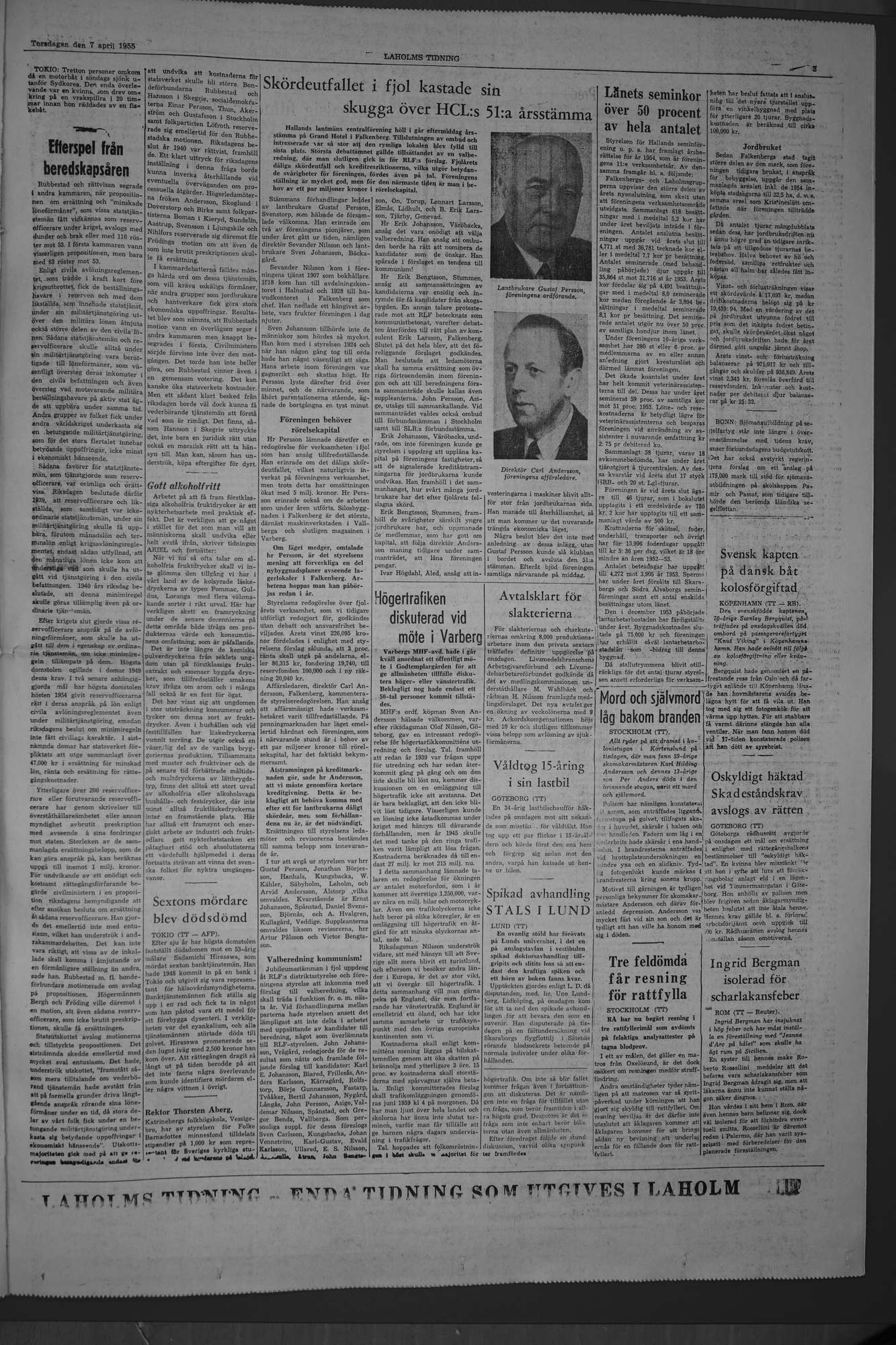 Laholms Tidning Torsdag 7 april 1955, sida 5