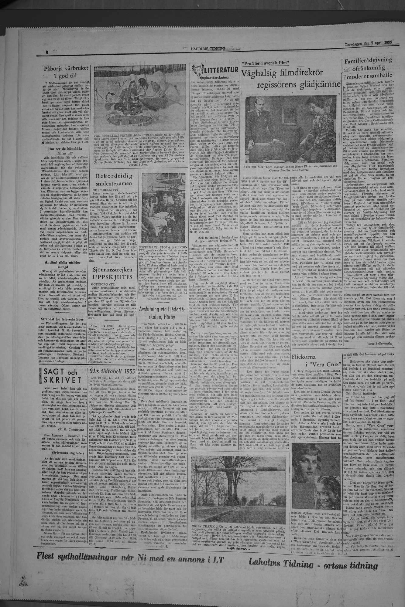 Laholms Tidning Torsdag 7 april 1955, sida 6