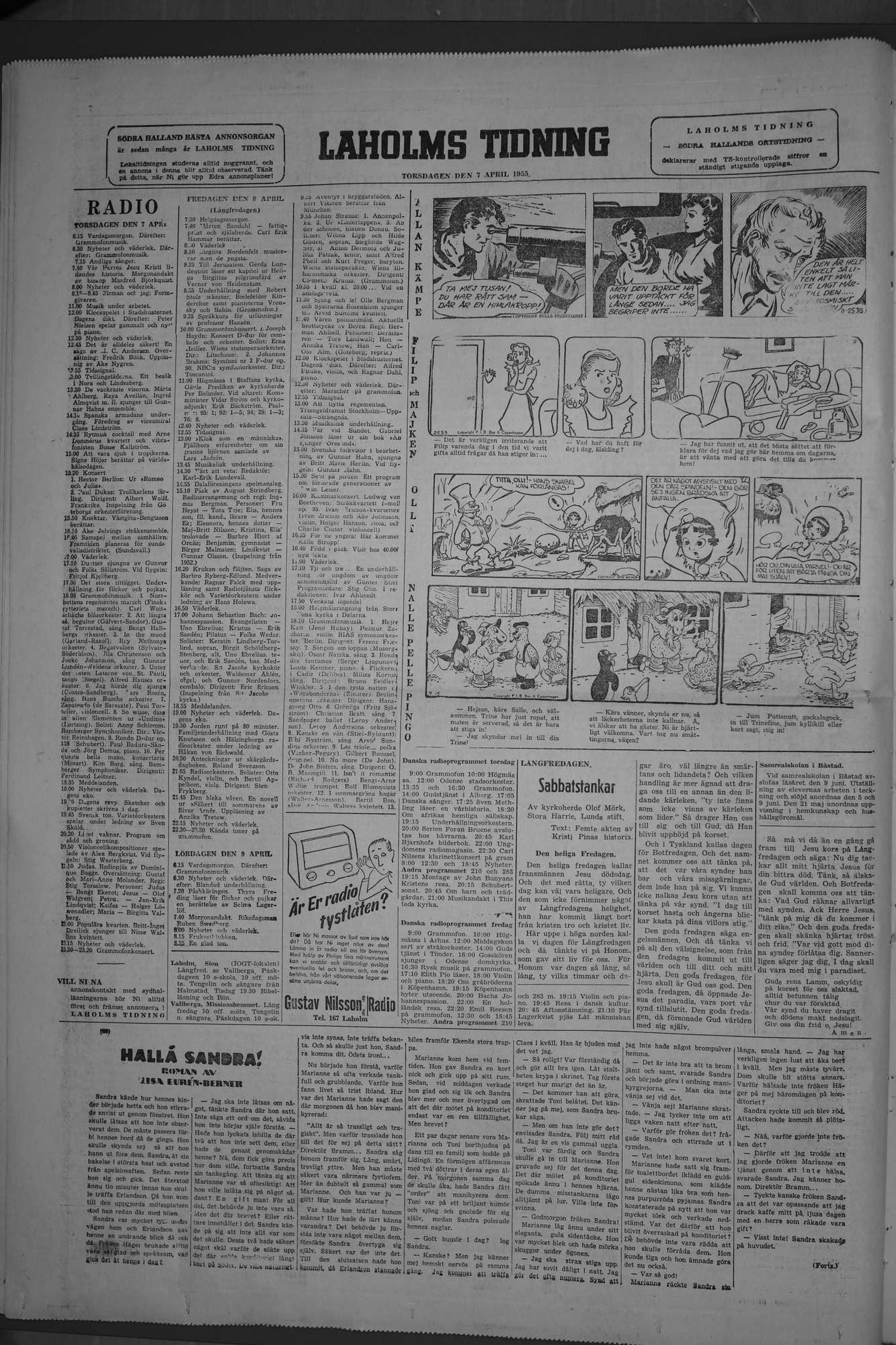 Laholms Tidning Torsdag 7 april 1955, sida 8