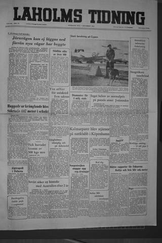 Förstasidan, Onsdag 7 december 1955