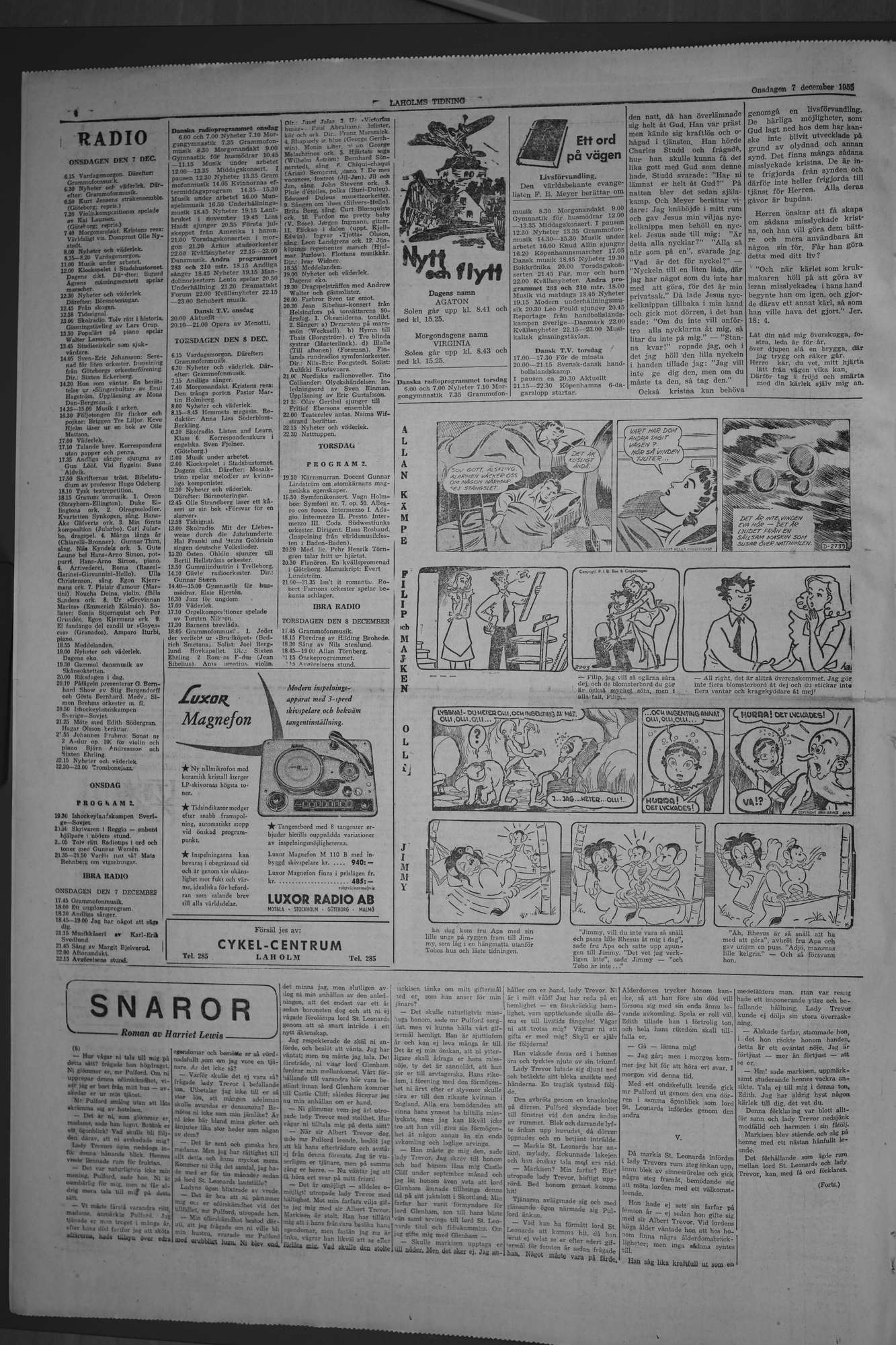 Laholms Tidning Onsdag 7 december 1955, sida 6