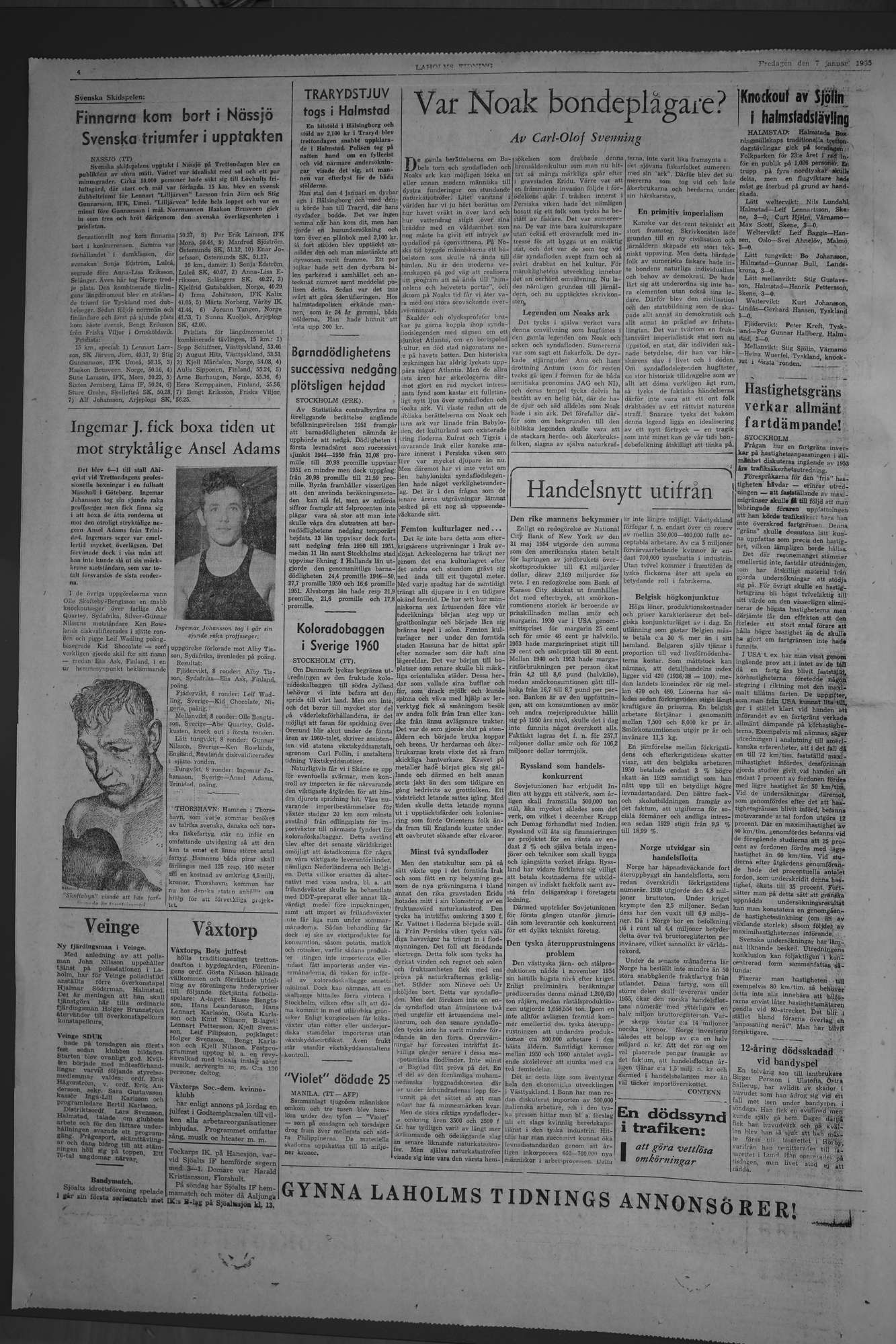 Laholms Tidning Fredag 7 januari 1955, sida 4
