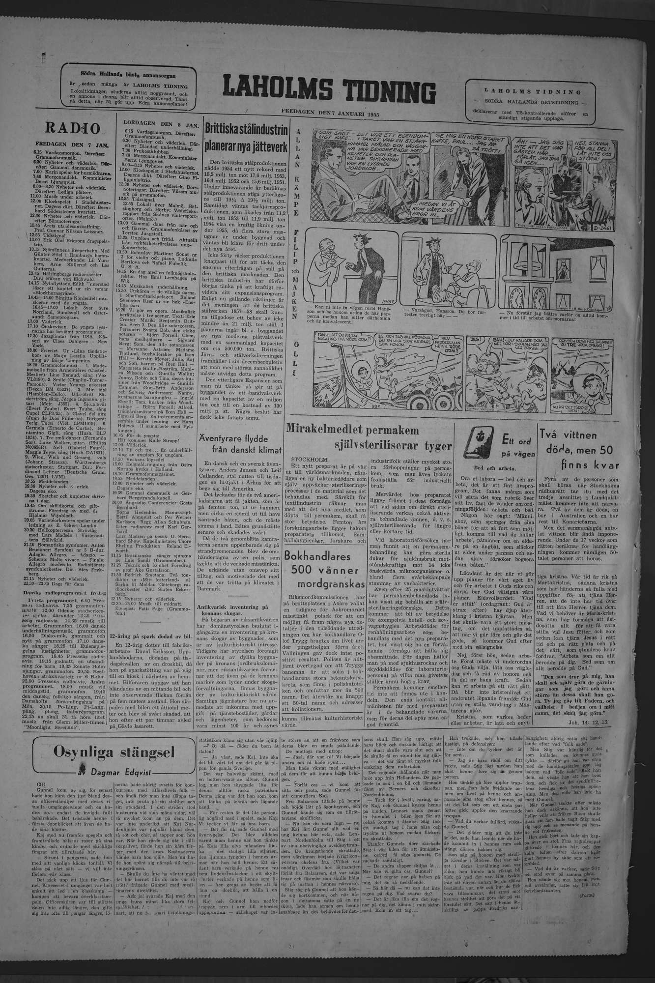 Laholms Tidning Fredag 7 januari 1955, sida 6