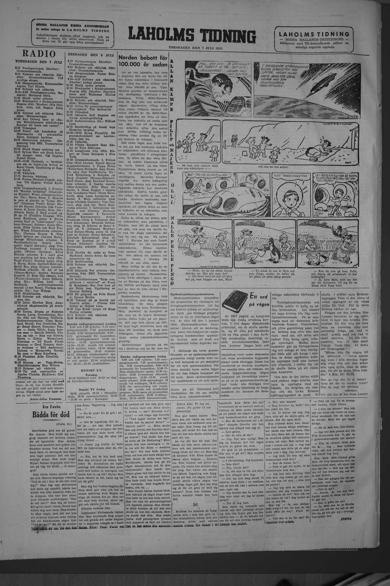 Laholms Tidning Torsdag 7 juli 1955, sida 6