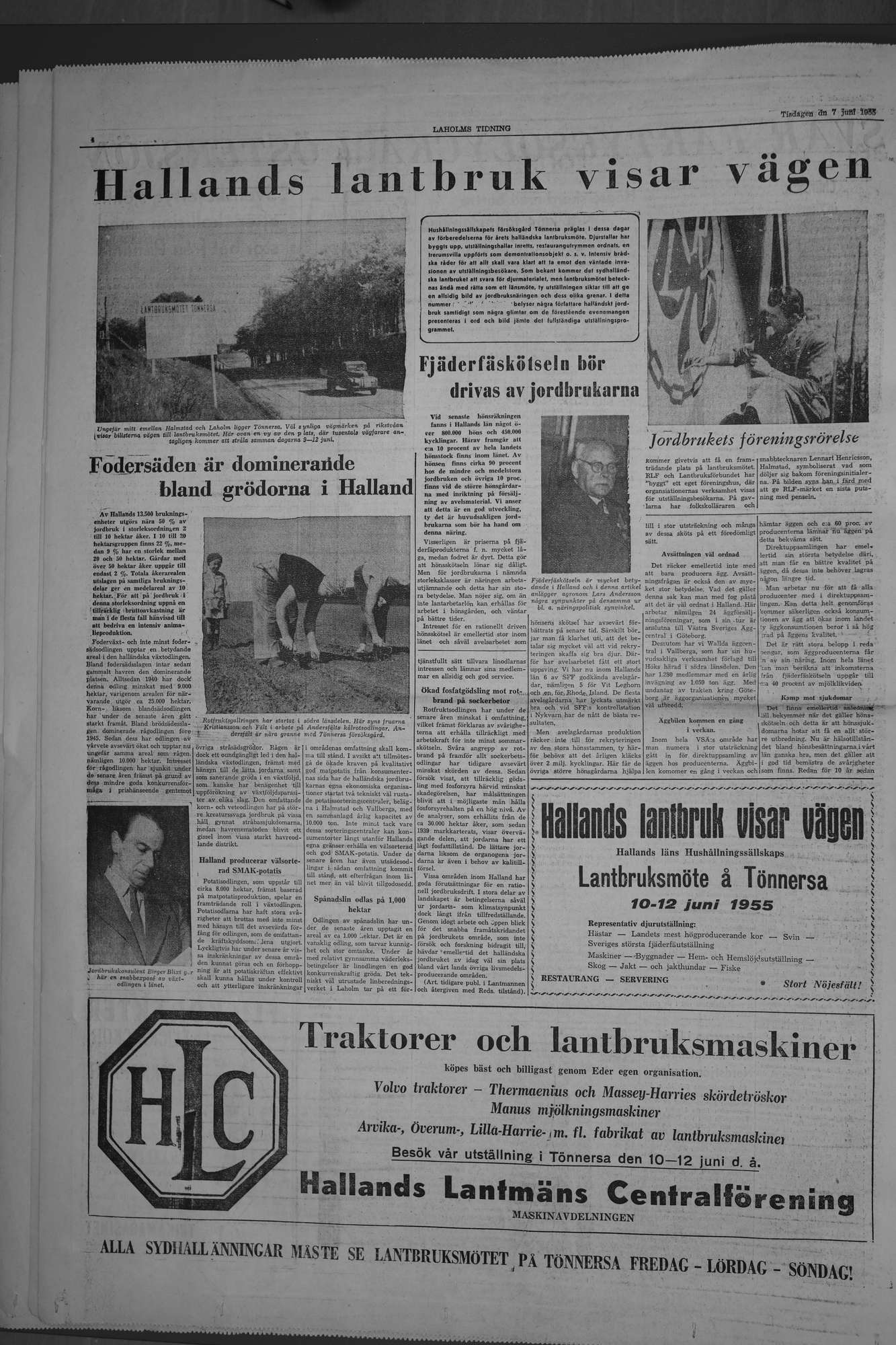 Laholms Tidning Tisdag 7 juni 1955, sida 4