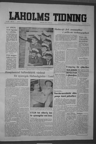Förstasidan, Lördag 7 maj 1955