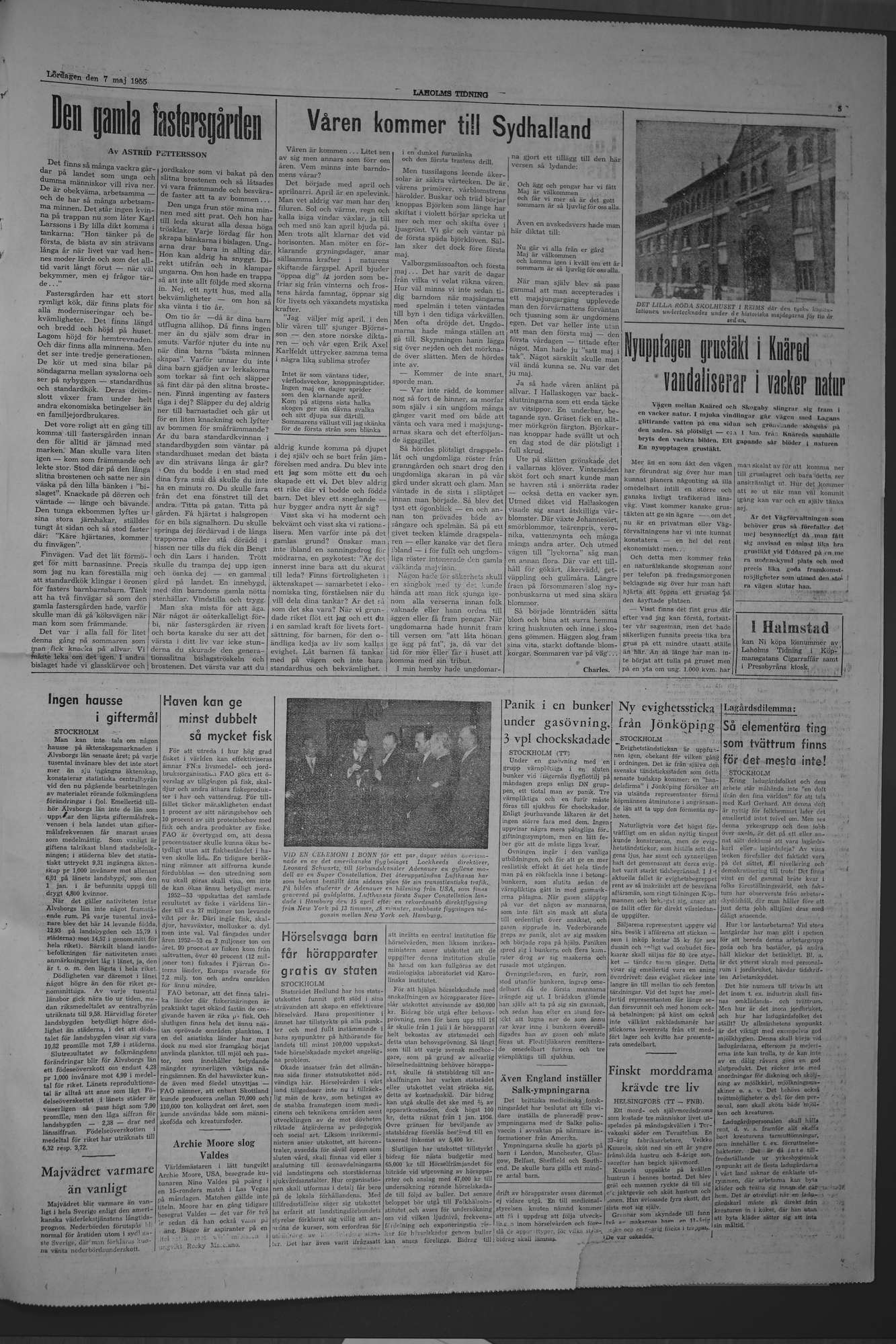 Laholms Tidning Lördag 7 maj 1955, sida 5
